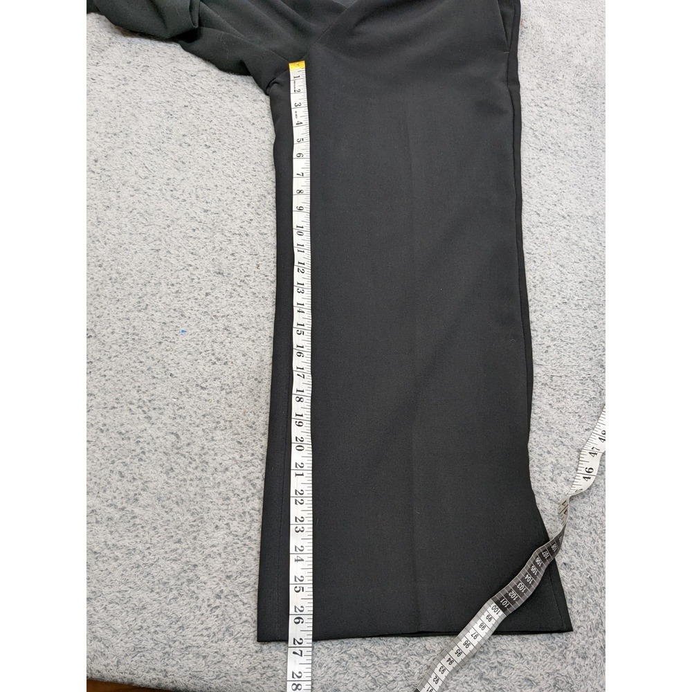 Ann Taylor Factory Size 8 32x27 Black Career Dress Pants Flare Wide Stretch EUC - Picture 8 of 11